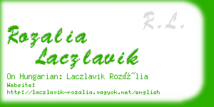 rozalia laczlavik business card